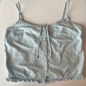 Lauren Jeans Co - Vintage jeans baby doll tank top with ruffle-size 8Petite